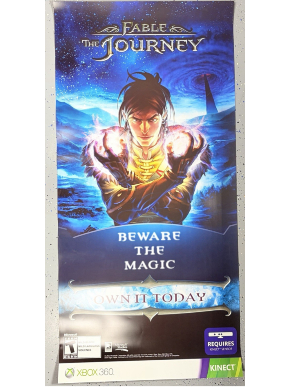 Fable The Journey Xbox 360 Kinect Promo Poster 28x58 Lionhead Microsoft